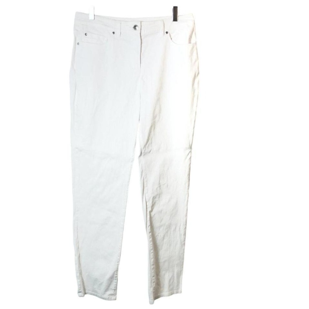 Peter Nygard White Hi Rise True‎ Skinny Denim 5-Pocket Slim Fit Jeans Size 12